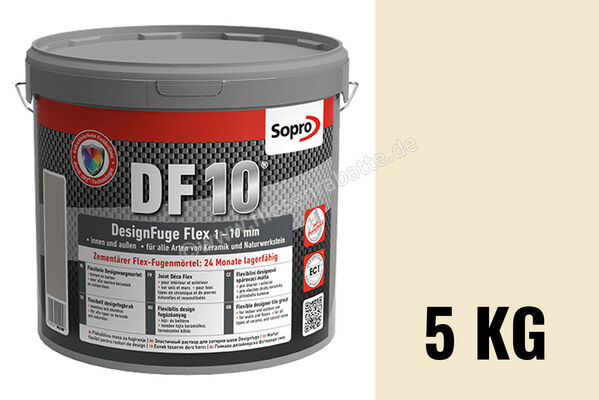 Sopro Bauchemie DesignFuge Flex DF10 Fugenmörtel 5 kg Eimer Hellbeige 29 6SB5602905 (1063-05) | 300846