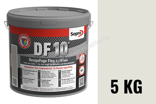 Sopro Bauchemie DesignFuge Flex DF10 Fugenmörtel 5 kg Eimer Hellgrau 16 6SB5601605 (1051-05) | 300849