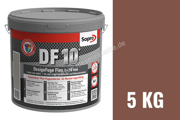 Sopro Bauchemie DesignFuge Flex DF10 Fugenmörtel 5 kg Eimer Kastanie 50 6SB5605005 (1067-05) | 300867