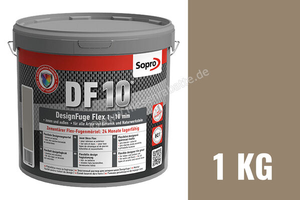 Sopro Bauchemie DesignFuge Flex DF10 Fugenmörtel 1 kg Eimer Sahara 40 1074-01 (1074-01) | 300888