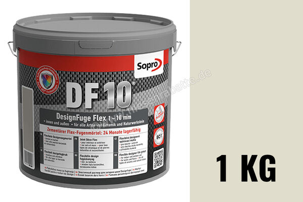 Sopro Bauchemie DesignFuge Flex DF10 Fugenmörtel 1 kg Eimer Silbergrau 17 6SB5601736 (1052-01) | 300912