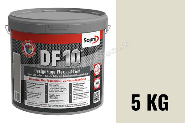 Sopro Bauchemie DesignFuge Flex DF10 Fugenmörtel 5 kg Eimer Silbergrau 17 6SB5601705 (1052-05) | 300915