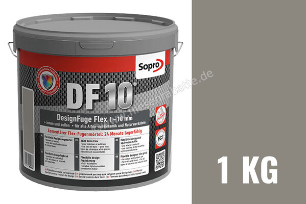 Sopro Bauchemie DesignFuge Flex DF10 Fugenmörtel 1 kg Eimer Steingrau 22 6SB5602236 (1062-01) | 300921