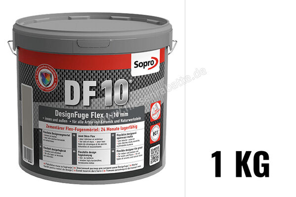 Sopro Bauchemie DesignFuge Flex DF10 Fugenmörtel 1 kg Eimer Weiß 10 6SB5601036 (1050-01) | 300930