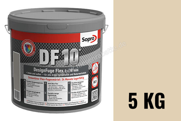 Sopro Bauchemie DesignFuge Flex DF10 Fugenmörtel 5 kg Eimer Bahamabeige 34 6SB5603405 (1065-05) | 300942