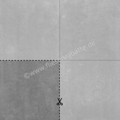 ceramicvision Warehouse Outdoor Graphite 40x40x2 cm Terrassenplatte Schnittmuster Matt Strukturiert CV0012109 SM | 301383
