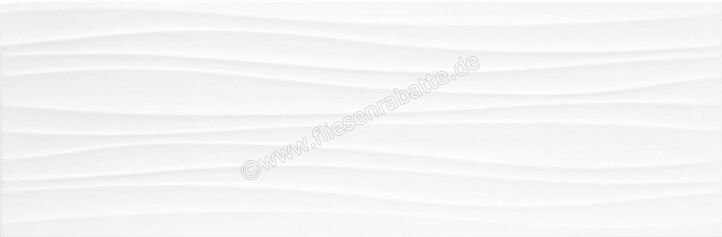 Marazzi Absolute White White 25x76 cm Wandfliese Struttura Twist 3D Seidenmatt Strukturiert Satinato M020 | 305191