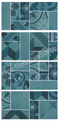Marazzi D_Segni Blend Azzurro 19x38 cm Mosaik Matt Eben Naturale M8WR | 311411