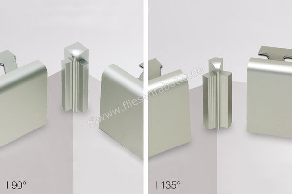 Schlüter Systems RONDEC-STEP Innenecke Aluminium Aluminium natur matt eloxiert Höhe: 8 mm I90RS80AE39 | 31462