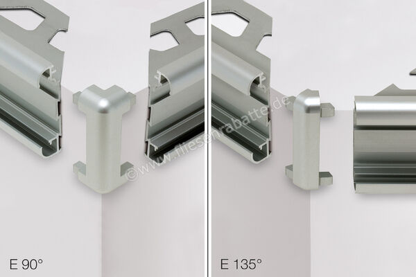 Schlüter Systems RONDEC-STEP-CT Außenecke Aluminium Aluminium chrom gebürstet eloxiert Höhe: 8 mm E90RC80ACGB39 | 31464
