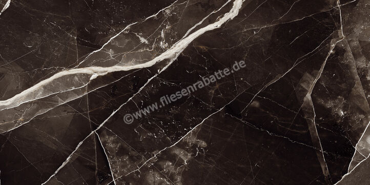 Marazzi Allmarble Calacatta Black 60x120 cm Bodenfliese / Wandfliese Glänzend Eben Lux MELQ | 323123