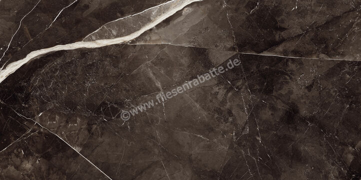 Marazzi Allmarble Calacatta Black 60x120 cm Bodenfliese / Wandfliese Glänzend Eben Lux MELQ | 323132