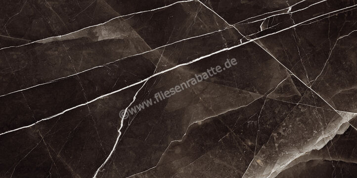 Marazzi Allmarble Calacatta Black 60x120 cm Bodenfliese / Wandfliese Glänzend Eben Lux MELQ | 323135