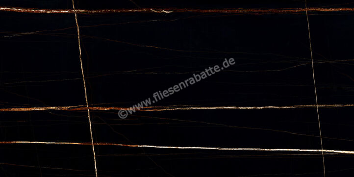 Marazzi Allmarble Sahara Noir 60x120 cm Bodenfliese / Wandfliese Glänzend Eben Lux MF6U | 324917