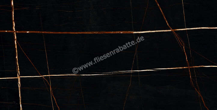 Marazzi Allmarble Sahara Noir 75x150 cm Bodenfliese / Wandfliese Glänzend Eben Lux MEL9 | 324935