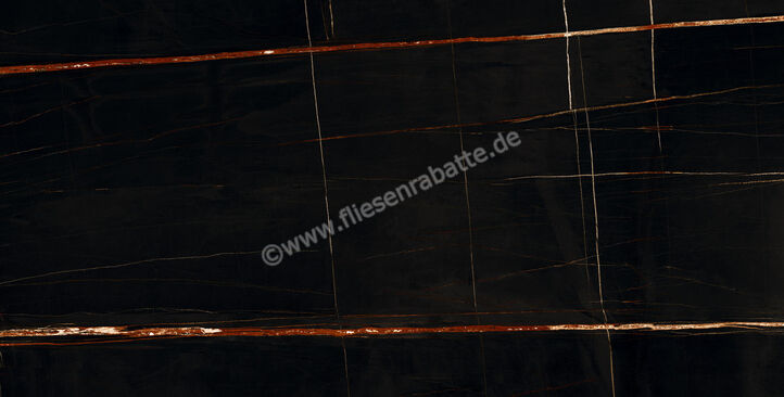 Marazzi Allmarble Sahara Noir 75x150 cm Bodenfliese / Wandfliese Glänzend Eben Lux MEL9 | 324938