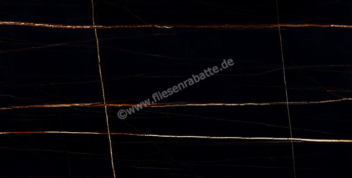 Marazzi Allmarble Sahara Noir 75x150 cm Bodenfliese / Wandfliese Glänzend Eben Lux MEL9 | 324941