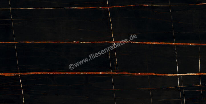 Marazzi Allmarble Sahara Noir 75x150 cm Bodenfliese / Wandfliese Glänzend Eben Lux MEL9 | 324944