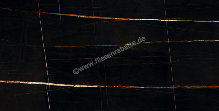 Marazzi Allmarble Sahara Noir 75x150 cm Bodenfliese / Wandfliese Glänzend Eben Lux MEL9 | 324947