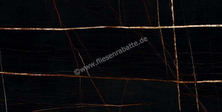 Marazzi Allmarble Sahara Noir 75x150 cm Bodenfliese / Wandfliese Glänzend Eben Lux MEL9 | 324950