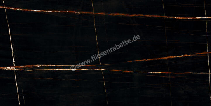 Marazzi Allmarble Sahara Noir 75x150 cm Bodenfliese / Wandfliese Glänzend Eben Lux MEL9 | 324953