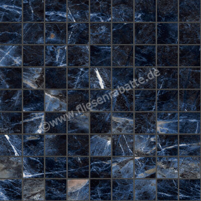Marazzi Allmarble Sodalite Blu 30x30 cm Mosaik Glänzend Eben Lux M9MV | 328592
