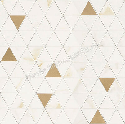 Marazzi Allmarble Wall Golden White 40x43 cm Mosaik Mosaico Tria Matt Eben Satin M8H1 | 329417