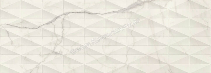 Marazzi Allmarble Wall Statuario 40x120 cm Wandfliese Struttura Pavé 3D Matt Strukturiert Satin M6TD | 329678