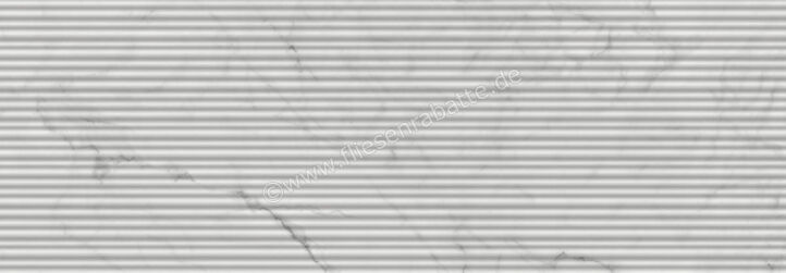 Marazzi MarblePlay Statuarietto 30x90 cm Wandfliese Struttura Mikado 3D Glänzend Strukturiert Lux M4P3 | 336986