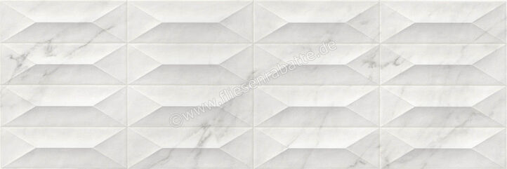 Marazzi MarblePlay White 30x90 cm Wandfliese Struttura Gem 3D Glänzend Strukturiert Lux M4PC | 337124