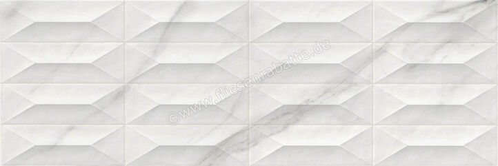 Marazzi MarblePlay White 30x90 cm Wandfliese Struttura Gem 3D Glänzend Strukturiert Lux M4PC | 337130