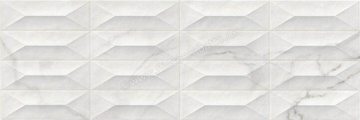 Marazzi MarblePlay White 30x90 cm Wandfliese Struttura Gem 3D Glänzend Strukturiert Lux M4PC | 337133