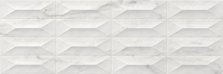 Marazzi MarblePlay White 30x90 cm Wandfliese Struttura Gem 3D Glänzend Strukturiert Lux M4PC | 337139
