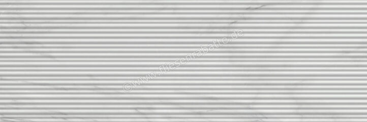 Marazzi MarblePlay White 30x90 cm Wandfliese Struttura Mikado 3D Glänzend Strukturiert Lux M4P2 | 337160