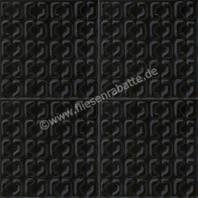 Marazzi Memoria Nero 15x15 cm Wandfliese Struttura Stamp 3D Semi-Matt Matt Strukturiert Semi-Matt MAYC | 337751