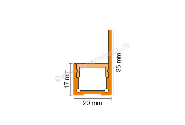 Schlüter Systems LIPROTEC-WSI Streuscheibe, indirekte Beleuchtung L=1 m Höhe: 17 mm Länge: 1 m LTWSI20/100 | 339208