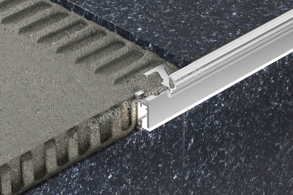 Schlüter Systems LIPROTEC-PB Profil Treppenkante L=1 m Aluminium Alu natur matt eloxiert Höhe: 25 mm Länge: 1 m LTPB25AE/100 | 339238