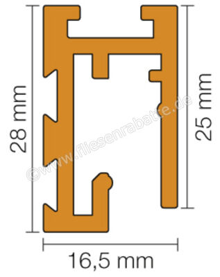 Schlüter Systems LIPROTEC-PB Profil Treppenkante L=2,5 m Aluminium Alu natur matt eloxiert Höhe: 25 mm Länge: 2,5 m LTPB25AE | 339247