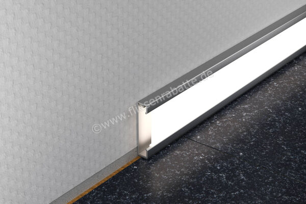 Schlüter Systems DESIGNBASE-QD-AE Dekorprofil Aluminium Aluminium natur matt eloxiert Höhe: 11 mm Länge: 2,5 m DBQ1AE | 339319