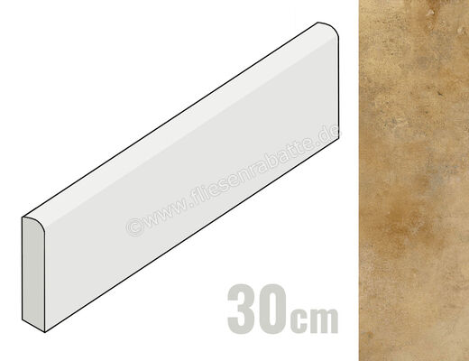  Marazzi Cotti d'Italia Beige 7.5x30 cm Sockel Matt Strukturiert Naturale M065 | 340057
