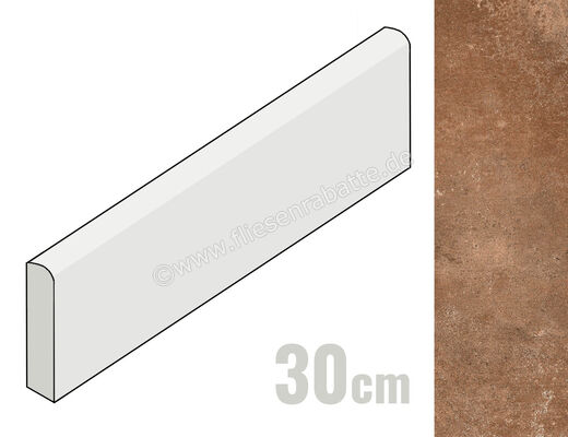  Marazzi Cotti d'Italia Marrone 7.5x30 cm Sockel Matt Strukturiert Naturale M067 | 340063