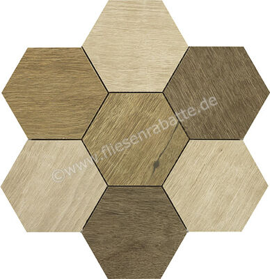 Marazzi Treverkdear Beige Natural Brown Mix 35.5x35.9 cm Mosaik Mosaico Mix Matt Strukturiert Naturale M0KQ | 341062