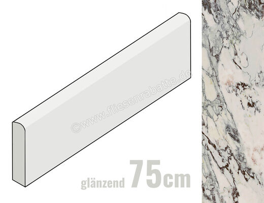 Marazzi Allmarble Capraia 7x75 cm Sockel Glänzend Eben Lux M42C | 342226