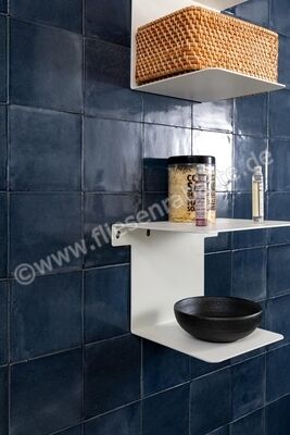 Marazzi Rice Blu 15x15 cm Bodenfliese / Wandfliese Glänzend Strukturiert Lux M964 | 343963