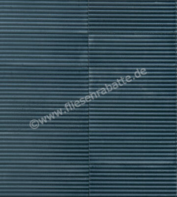 Marazzi Rice Blu 7.5x20 cm Wandfliese Struttura Pleat 3D Glänzend Eben Lux M96L | 344011