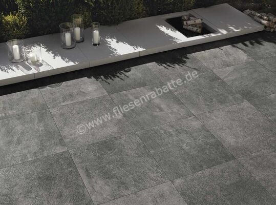 Marazzi Rocking20 Anthracite 60x60x2 cm Terrassenplatte Strutturato Matt Strukturiert Strutturato M191 | 344389