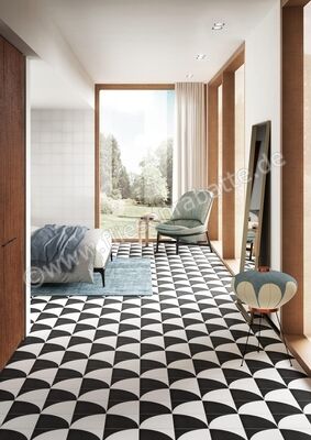  Marazzi Scenario Nero Tappeto 2B 20x20 cm Bodenfliese / Wandfliese Matt Eben Naturale M8RG | 344401