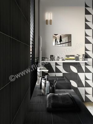  Marazzi Scenario Nero Decoro Mix 20x20 cm Bodenfliese / Wandfliese Matt Eben Naturale M8RK | 344419