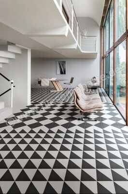  Marazzi Scenario Nero Tappeto 1 20x20 cm Bodenfliese / Wandfliese Matt Eben Naturale M8RC | 344431