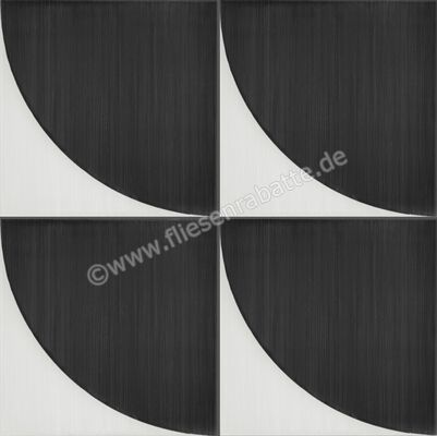  Marazzi Scenario Nero Tappeto 2A 20x20 cm Bodenfliese / Wandfliese Matt Eben Naturale M8RF | 344452